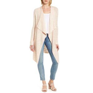 Caslon Light Cream Draped Cardigan